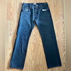 Levi's Straight Leg Jeans in washed black